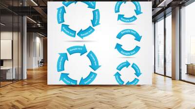 circle arrows set for your info graphic Wall mural