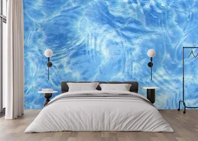 Seamless water texture, abstract pond background Wall mural