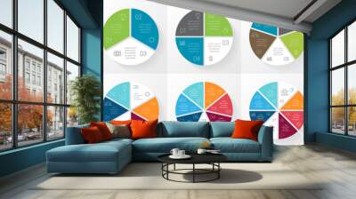 Vector circle infographic. Template for cycle diagram, graph Wall mural