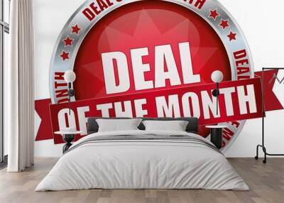 modern red deal of the month sign Wall mural