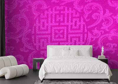 pink thai fabric patter Wall mural