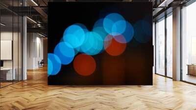 Beautiful and colorful bokeh of lights Wall mural