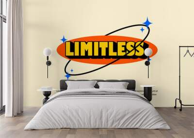 Retro style t shirt design, modern streetwear design Wall mural