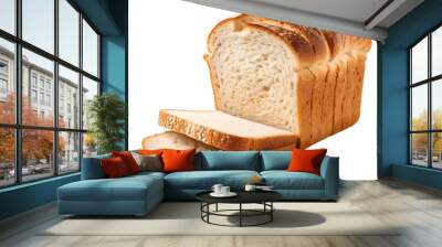 loaf of bread isolated on transparent background Wall mural