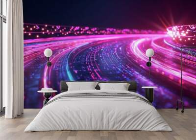 3D symbol representing fast data access in modern tech concepts Wall mural