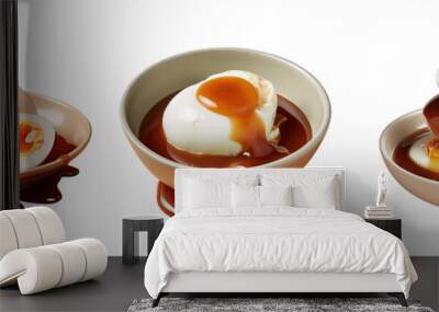 Asian style hardboiled egg served in savory or sweet sauce Wall mural