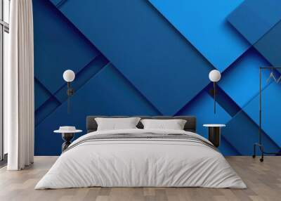 Blue material design with abstract background and web template Wall mural