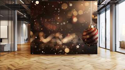 Christmas themed background with elegant abstract elements Wall mural