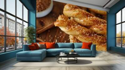 Cinnamon Breadsticks with Brown Sugar and French Breadsticks Topped with Cinnamon and Brown Sugar Wall mural