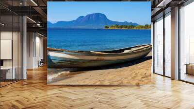 Malawi known for its stunning tropical landscape and breathtaking nature offers a perfect summer holiday destination where tourists can explore the crystal clear waters paddle through sceni Wall mural