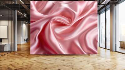 Pink fabric in a satin finish Wall mural