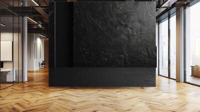 Plastered black wall with empty space Wall mural