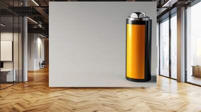 Rechargeable Lithium Ion Battery on White Background with Copy Space Wall mural