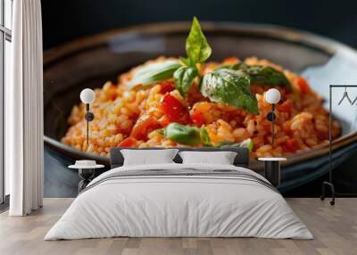 Risotto Enriched with the Sweet Essence of Red Peppers Wall mural