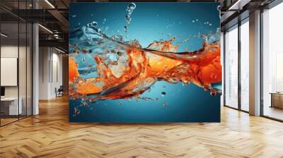 Splashing of an energy drink Wall mural