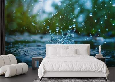 Splashing Water Picture Wall mural