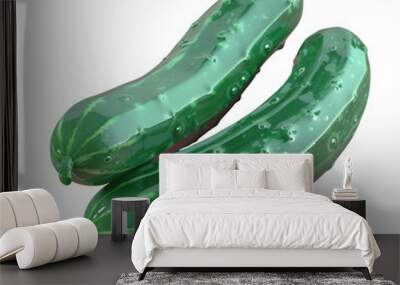 Two cucumbers sitting together Wall mural