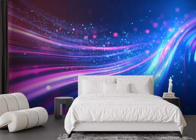 abstract background with glowing lines Wall mural