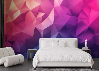 Creative idea of modern design with abstract geometric background. minimalistic texture with polygonal pattern. Minimalism. Illustration Wall mural