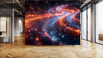 Cosmic Highway: Galactic Data Streams Illuminating the Universe Wall mural