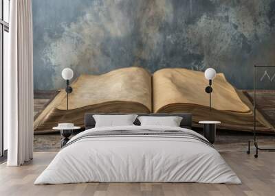 vintage concept of old empty book Wall mural