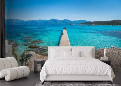 Corsica is an island paradise wiht a transparent turquoise sea Wall mural