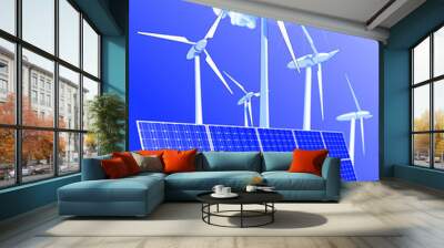 wind power and solar power Wall mural