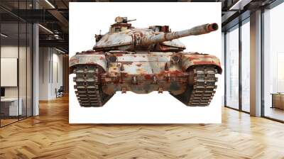 tank military vector design template isolated white metal realistic modern element war Wall mural