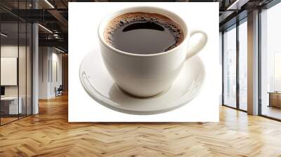 Hot Americano coffee in a cup png Wall mural