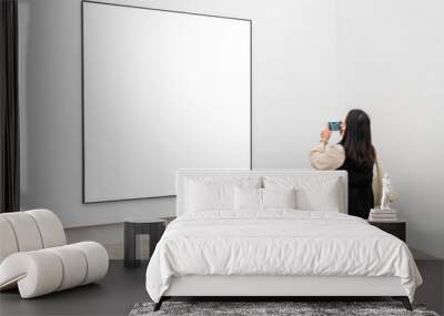 blank frame in gallery Wall mural