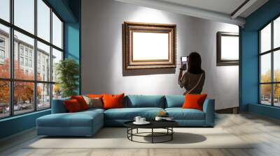 blank frame in gallery Wall mural