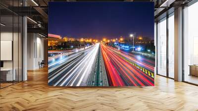 busy traffic in urban Wall mural