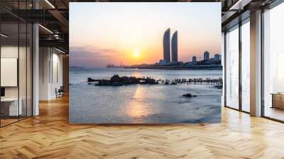 city skyline in xiamen china Wall mural