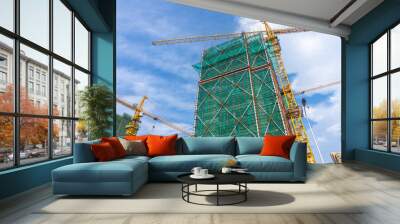 construction site with blue sky Wall mural