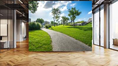 grassland in the park Wall mural