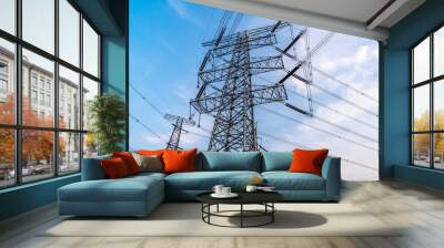 High voltage pole Wall mural