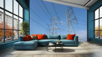 high voltage tower Wall mural