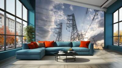 high voltage tower Wall mural