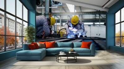 man working in factory Wall mural