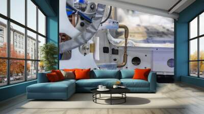 Robot arm working in car factory Wall mural