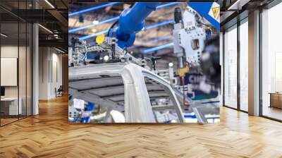 robot arm working in factory Wall mural