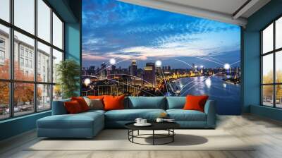 smart city icons Wall mural