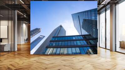 up view of modern office building Wall mural