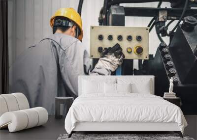 worker working in factory Wall mural