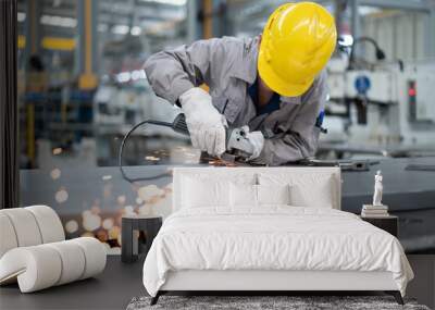 worker working in factory	 Wall mural