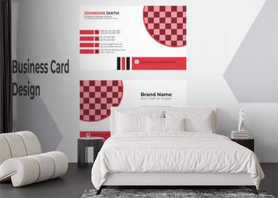 Modern and creative business card template design with a photo placeholder Wall mural