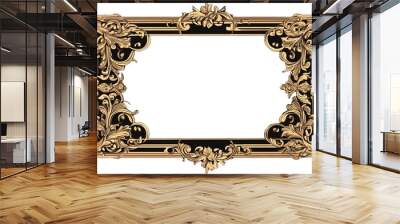 Rectangle vintage gold frame  Wall mural