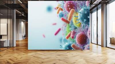 High-resolution germs with clear background and text space Wall mural