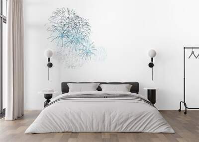 Fireworks illustration art on white background. Wall mural