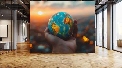 Explore the impact of globalization on entrepreneurship, accessing international markets, Wall mural